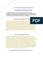 Comparação Do Pensamento de Locke, Hobbes e Rousseau