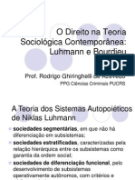 Teoria Contemporanea - Luhmann e Bourdieu