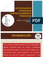 Actividades e Operações Particularmente Perigosas