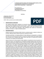 Sentencia Absolutoria en El Proceso Seguido Contra Jose Orlando Damian Amaya