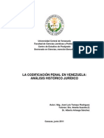 Tesis Doctoral La Codificacion Penal