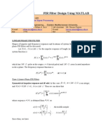 Lab Handout 09: FIR Filter Design Using MATLAB