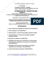 Acto Cívico: Celebración Del Día Del Trabajo - 1 de Abril de 2014