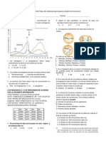 Evaluacion Final de Ciencias Naturales Grado Octavo 2013