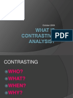 What Is Contrastive Analysis