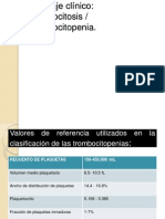 Trombositosis y Trombocitopenia