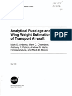 Analytical Fuselage and Wing Weight Estimation of Transport Aircraft