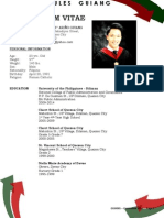 Curriculum Vitae - Jules Guiang Summary