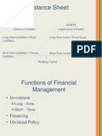 Balance Sheet: Liabilities (Sources of Funds) Assets (Application of Funds)