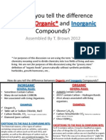 BIO - How Do You Tell The Difference Between Organic and Inorganic Compounds