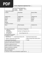 HMT Vendor Registration Form