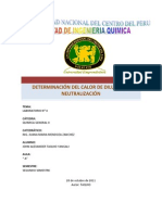 Determinación Del Calor de Dilución y Neutralización