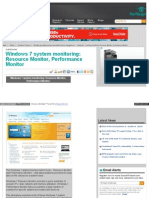 Windows 7 System Monitoring