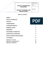 PROJECT STANDARD and SPECIFICATIONS Project Coordination Procedure Rev01 Web