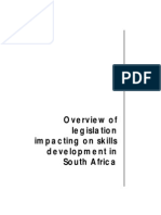 Overview of Legislation Impacting On Skills Development in South Africa