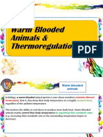 Warm Blooded Animals & Thermoregulation