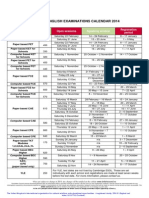 British Council Romania Cambridge English 2014 Examinations Calendar 0