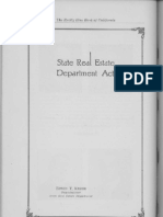 California Real Estate Department Act of 1919 in Effect 1923