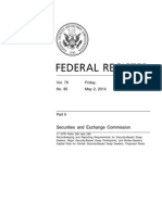 Securities and Exchange Commission: Vol. 79 Friday, No. 85 May 2, 2014