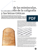 Teórico 03 - El Origen de Las Minúsculas, El Desarrollo de La Caligrafía y Las Letras Góticas PDF