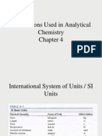 Chap4 CALCULATIONS USED IN ANALYTICAL CHEMISTRY