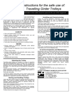 Instructions For The Safe Use Of: Travelling Girder Trolleys