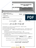 Devoir de Contrôle N°2 - Sciences Physiques - Bac Informatique (2010-2011) MR Abdmouleh Nabil