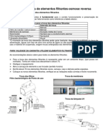 Troca de Elementos Filtrantes Osmose Reversa