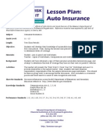 Lesson Plan: Auto Insurance