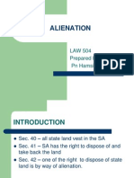 Alienation: LAW 504 Prepared By: PN Hamsiah Omar