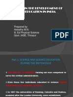 Landmarks in The History of Indian Science Education