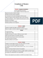 Progression Grandeurs Et Mesures Cm1