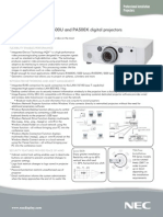 PA Series: PA600X, PA550W, PA500U and PA500X Digital Projectors