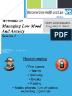 Welcome To Managing Low Mood and Anxiety: Session 1