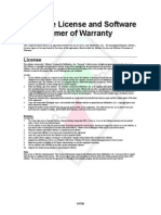 Software Application License and Software Disclaimer of Warranty