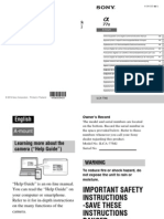 Sony Alpha A77II Instruction Manual (Multi Language)