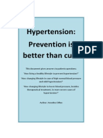 Hypertension: Prevention Is Better Than Cure