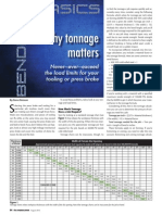 Bend Tonnage Calculation