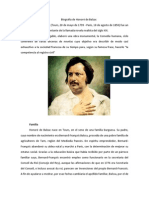 Biografía de Honoré de Balzac