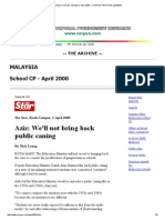 Caning in Schools, Malaysia, April 2000 - CORPUN ARCHIVE Mys00004