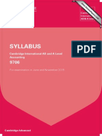 Syllabus: Cambridge International AS and A Level Accounting