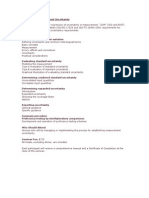 Establishing Measurement Uncertainty - Course Outline