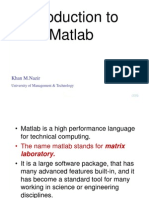 Introduction To Matlab: Khan M.Nazir