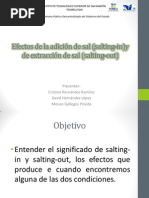 Efectos de La Adición de Sal (Salting-In) y