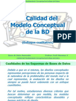 La Calidad Del Modelo Conceptual de La Base de Datos (Enfoque Cualitativo)