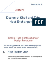 Lec#09 PHT - (04 Mar 2013 - Monday) - Design of Shell & Tube Heat Exchanger