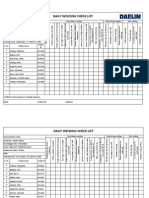 Daily Welding Checklist (Sample)