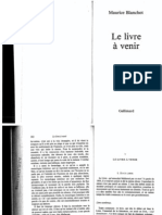 Le Livre À Venir de Maurice Blanchot