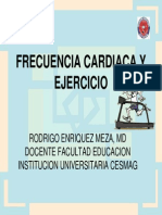 Frecuencia Cardiaca y Ejercicio DR Rodrigo Meza