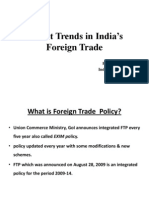 Recent Trends in India's Foreign Trade